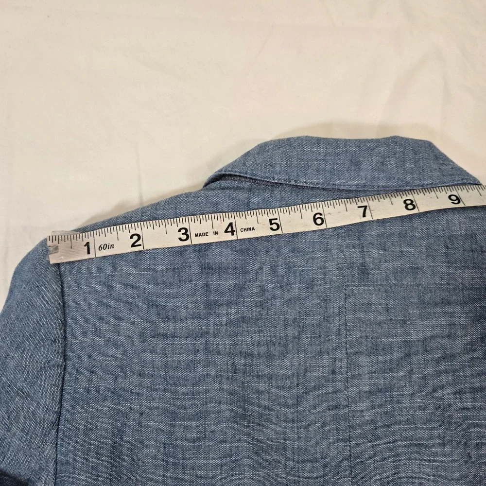 Crewcuts J Crew Boys 8 Blue Cotton Chambray Ludlow Suit Blazer Jacket BW483